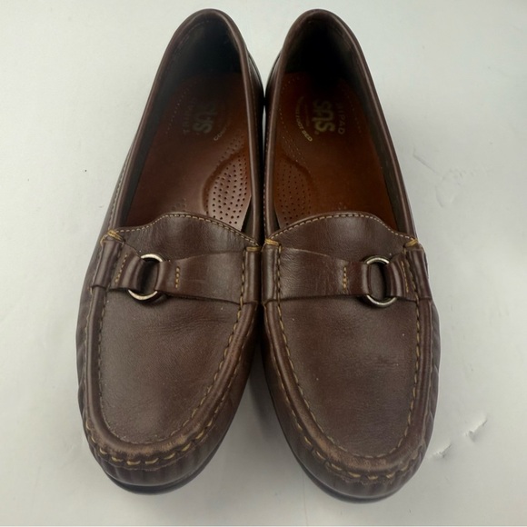 SAS Womens 8N Tripad Comfort Brown Leather Slip On Loafer main image 5